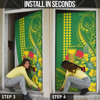 Personalised Hawaii Leilehua High School Door Cover Tribal Tattoo With Hibiscus Flowers