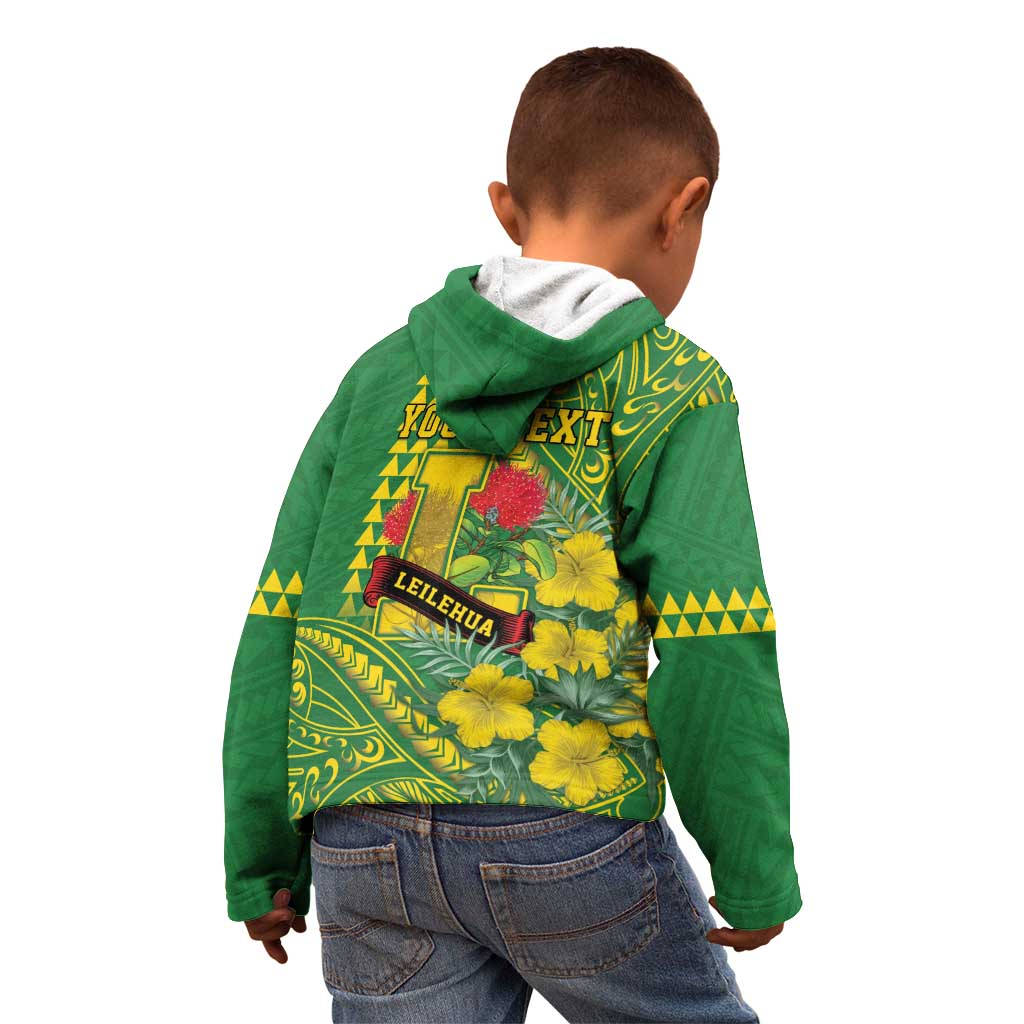 Personalised Hawaii Leilehua High School Kid Hoodie Tribal Tattoo With Hibiscus Flowers LT05 - Polynesian Pride