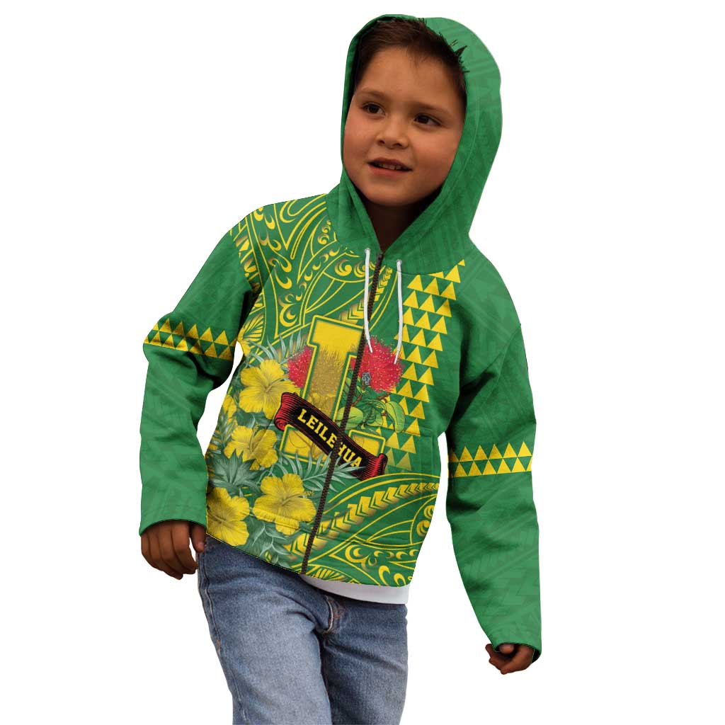 Personalised Hawaii Leilehua High School Kid Hoodie Tribal Tattoo With Hibiscus Flowers LT05 - Polynesian Pride
