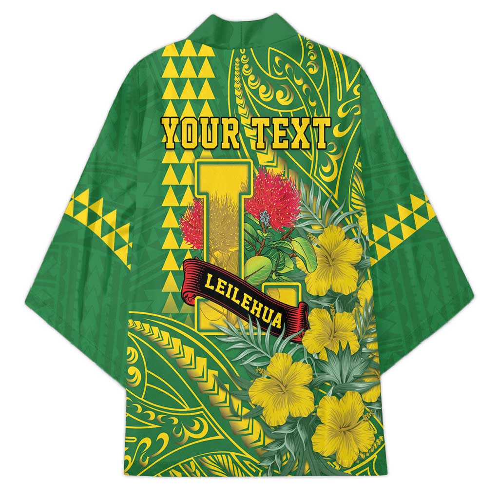 Personalised Hawaii Leilehua High School Kimono Tribal Tattoo With Hibiscus Flowers