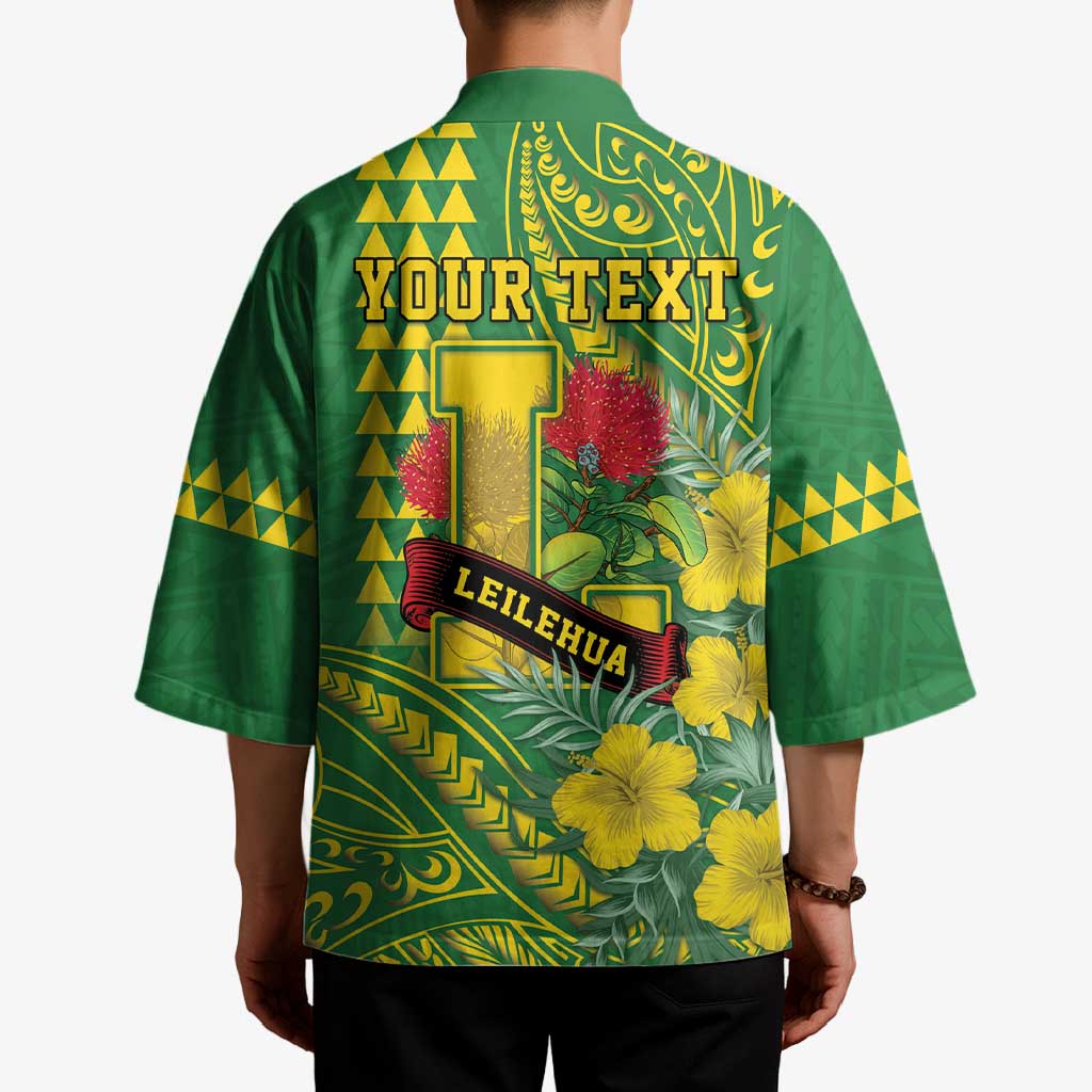 Personalised Hawaii Leilehua High School Kimono Tribal Tattoo With Hibiscus Flowers