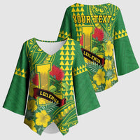 Personalised Hawaii Leilehua High School Kimono Sleeve Blouse Tribal Tattoo With Hibiscus Flowers
