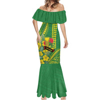 Personalised Hawaii Leilehua High School Mermaid Dress Tribal Tattoo With Hibiscus Flowers LT05 - Polynesian Pride