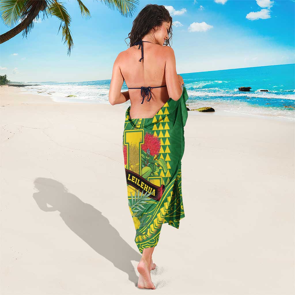 Hawaii Leilehua High School Sarong Tribal Tattoo With Hibiscus Flowers
