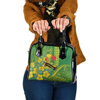 Hawaii Leilehua High School Shoulder Handbag Tribal Tattoo With Hibiscus Flowers