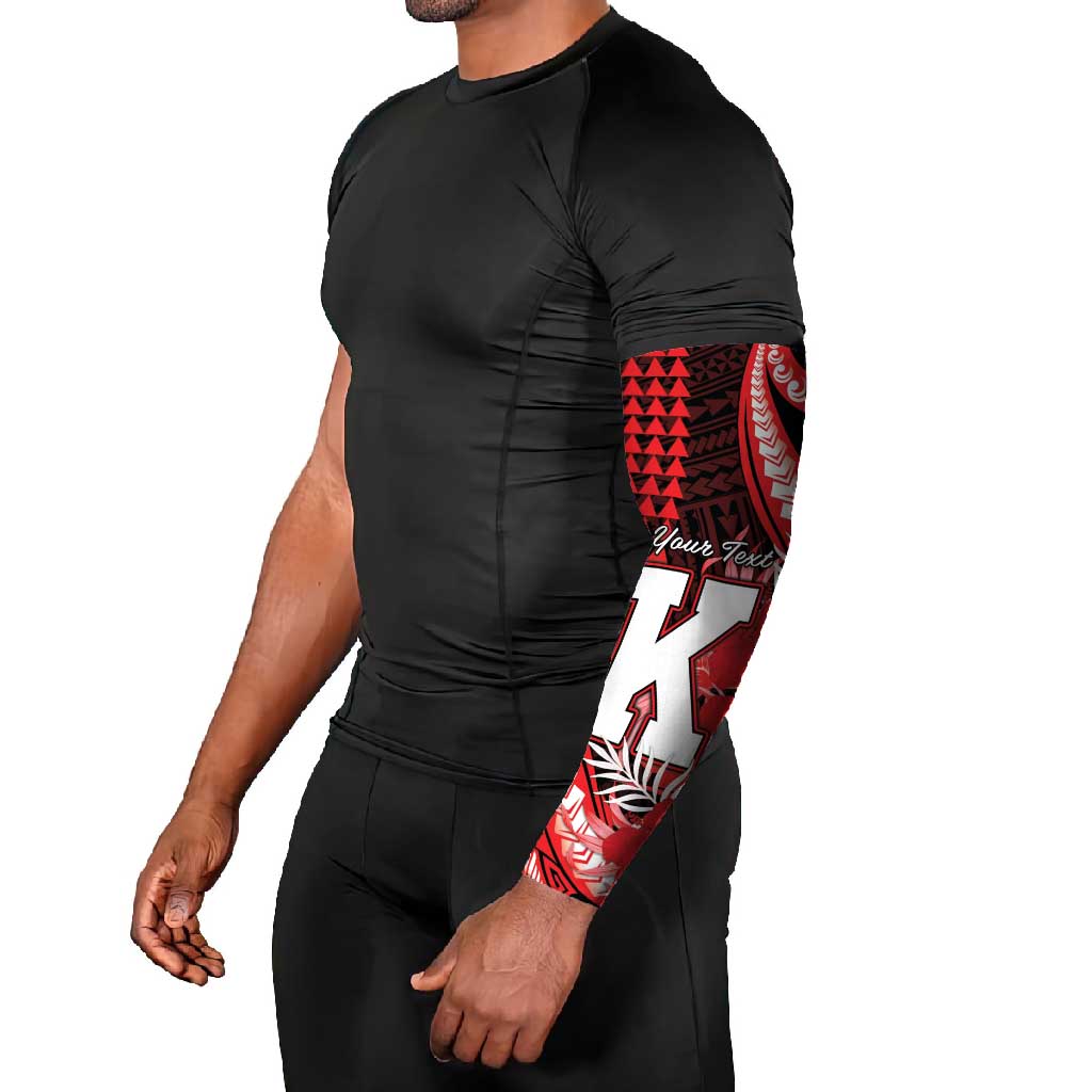 Personalised Hawaii Kalani High School Arm Sleeves Tribal Tattoo With Hibiscus Flowers