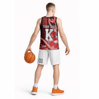 Personalised Hawaii Kalani High School Basketball Jersey Tribal Tattoo With Hibiscus Flowers