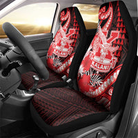 Hawaii Kalani High School Car Seat Cover Tribal Tattoo With Hibiscus Flowers