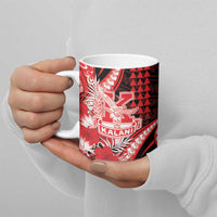 Personalised Hawaii Kalani High School Ceramic Mug Tribal Tattoo With Hibiscus Flowers