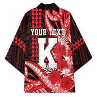 Personalised Hawaii Kalani High School Kimono Tribal Tattoo With Hibiscus Flowers