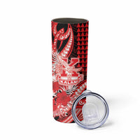 Personalised Hawaii Kalani High School Skinny Tumbler Tribal Tattoo With Hibiscus Flowers LT05 - Polynesian Pride
