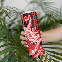 Personalised Hawaii Kalani High School Skinny Tumbler Tribal Tattoo With Hibiscus Flowers LT05 - Polynesian Pride