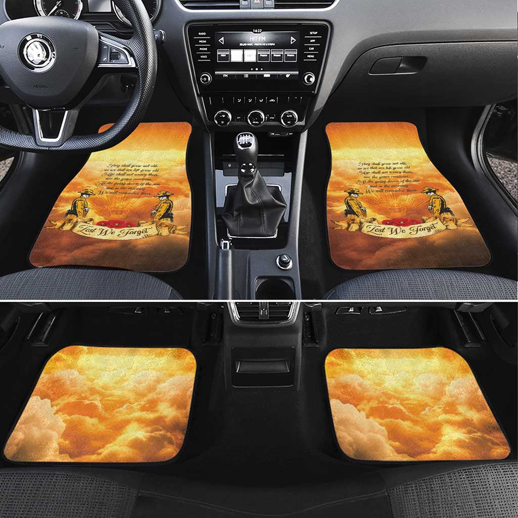 New Zealand And Australia ANZAC Day Car Mats Sinai Palestine Campaign Lest We Forget