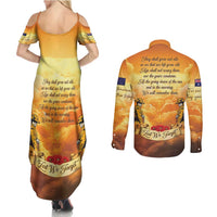 New Zealand And Australia ANZAC Day Couples Matching Summer Maxi Dress and Long Sleeve Button Shirt Sinai Palestine Campaign Lest We Forget LT05 - Polynesian Pride