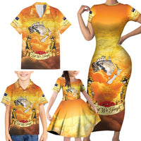 New Zealand And Australia ANZAC Day Family Matching Short Sleeve Bodycon Dress and Hawaiian Shirt Sinai Palestine Campaign Lest We Forget LT05 - Polynesian Pride