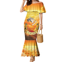 New Zealand And Australia ANZAC Day Mermaid Dress Sinai Palestine Campaign Lest We Forget LT05 Women Orange - Polynesian Pride