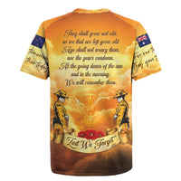 New Zealand And Australia ANZAC Day Rugby Jersey Sinai Palestine Campaign Lest We Forget