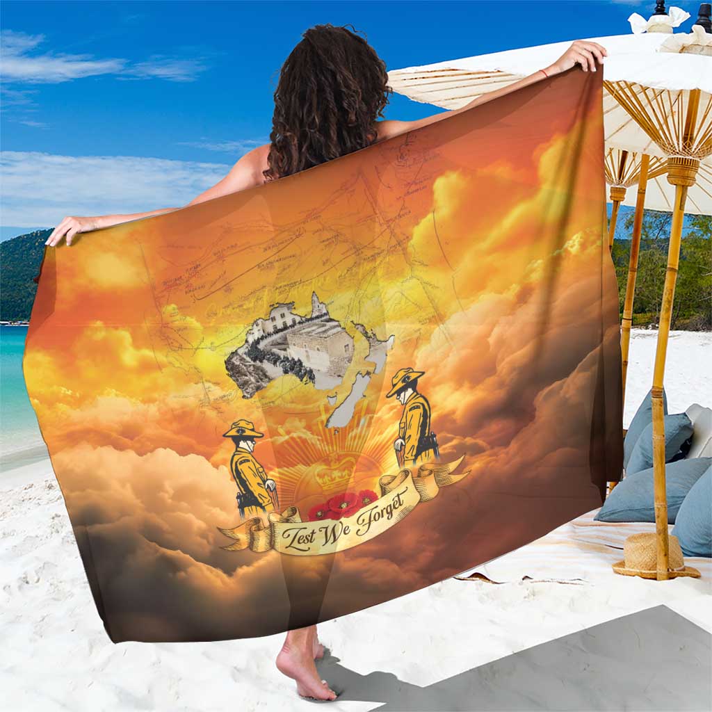 New Zealand And Australia ANZAC Day Sarong Sinai Palestine Campaign Lest We Forget