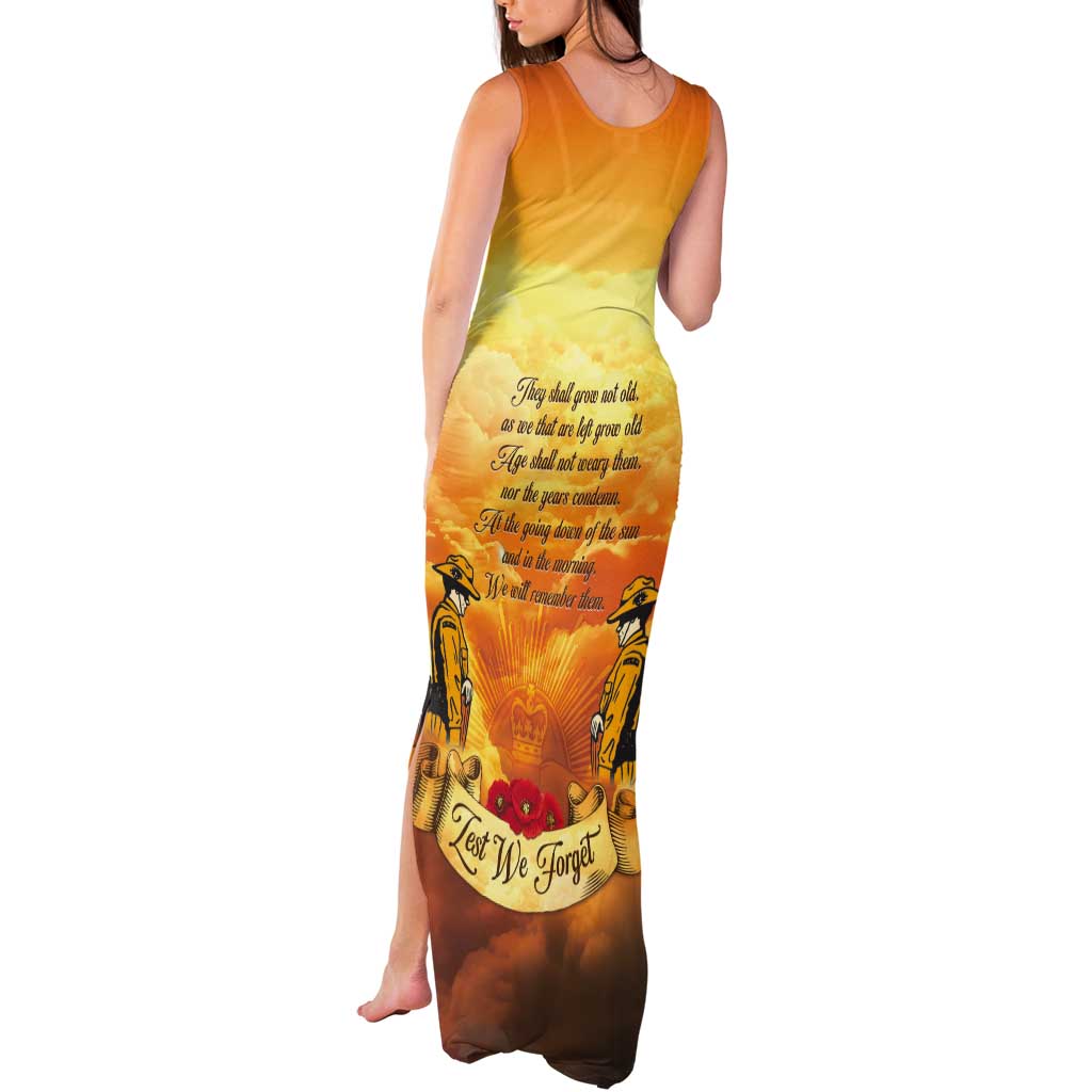 New Zealand And Australia ANZAC Day Tank Maxi Dress Sinai Palestine Campaign Lest We Forget