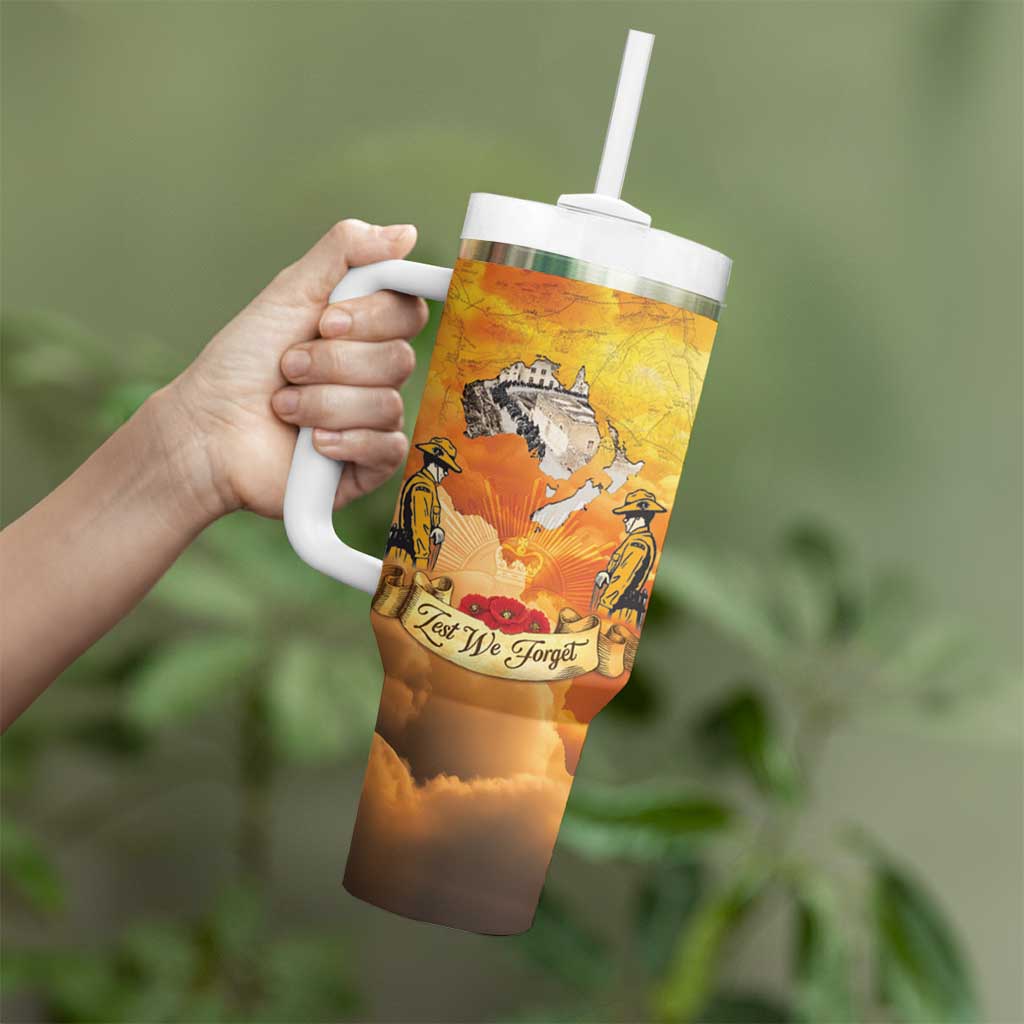 New Zealand And Australia ANZAC Day Tumbler With Handle Sinai Palestine Campaign Lest We Forget