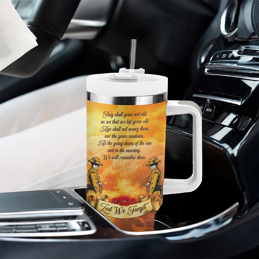 New Zealand And Australia ANZAC Day Tumbler With Handle Sinai Palestine Campaign Lest We Forget