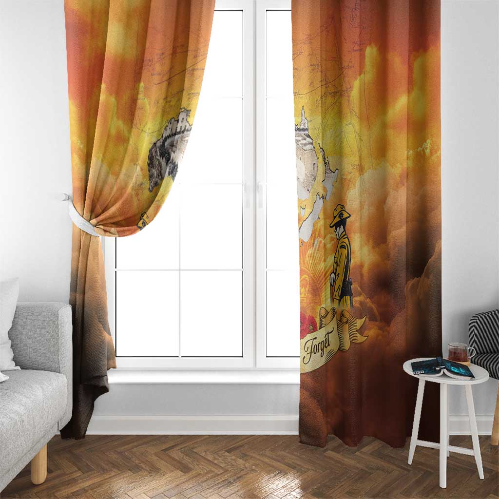 New Zealand And Australia ANZAC Day Window Curtain Sinai Palestine Campaign Lest We Forget