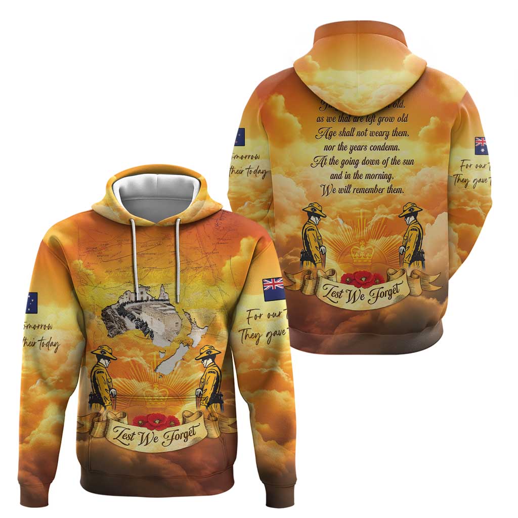New Zealand And Australia ANZAC Day Zip Hoodie Sinai Palestine Campaign Lest We Forget LT05 - Polynesian Pride
