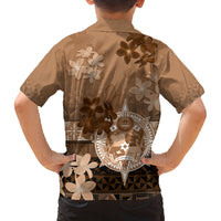 Tonga Emancipation Day Family Matching Tank Maxi Dress and Hawaiian Shirt Tongan Kupesi Ngatu Pattern Vintage Style