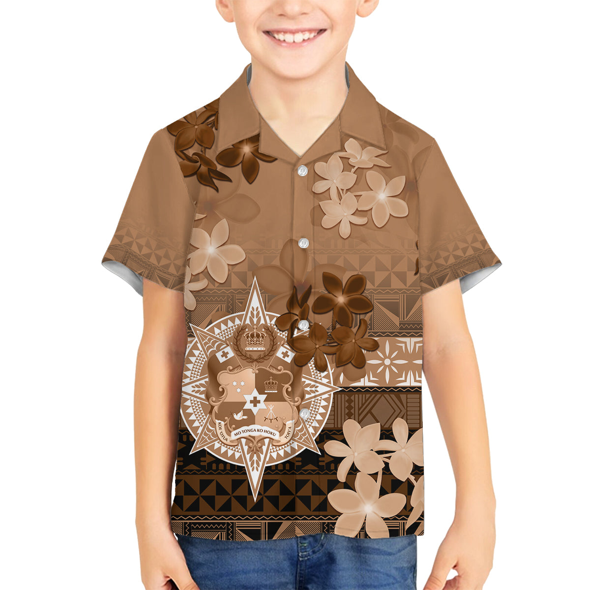 Tonga Emancipation Day Family Matching Tank Maxi Dress and Hawaiian Shirt Tongan Kupesi Ngatu Pattern Vintage Style