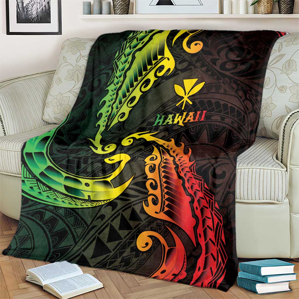 AAPI Heritage Month Blanket Kanaka Maoli Polynesian Tribal Wave