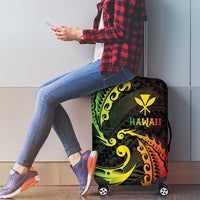 AAPI Heritage Month Luggage Cover Kanaka Maoli Polynesian Tribal Wave
