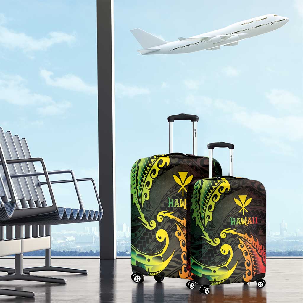 AAPI Heritage Month Luggage Cover Kanaka Maoli Polynesian Tribal Wave