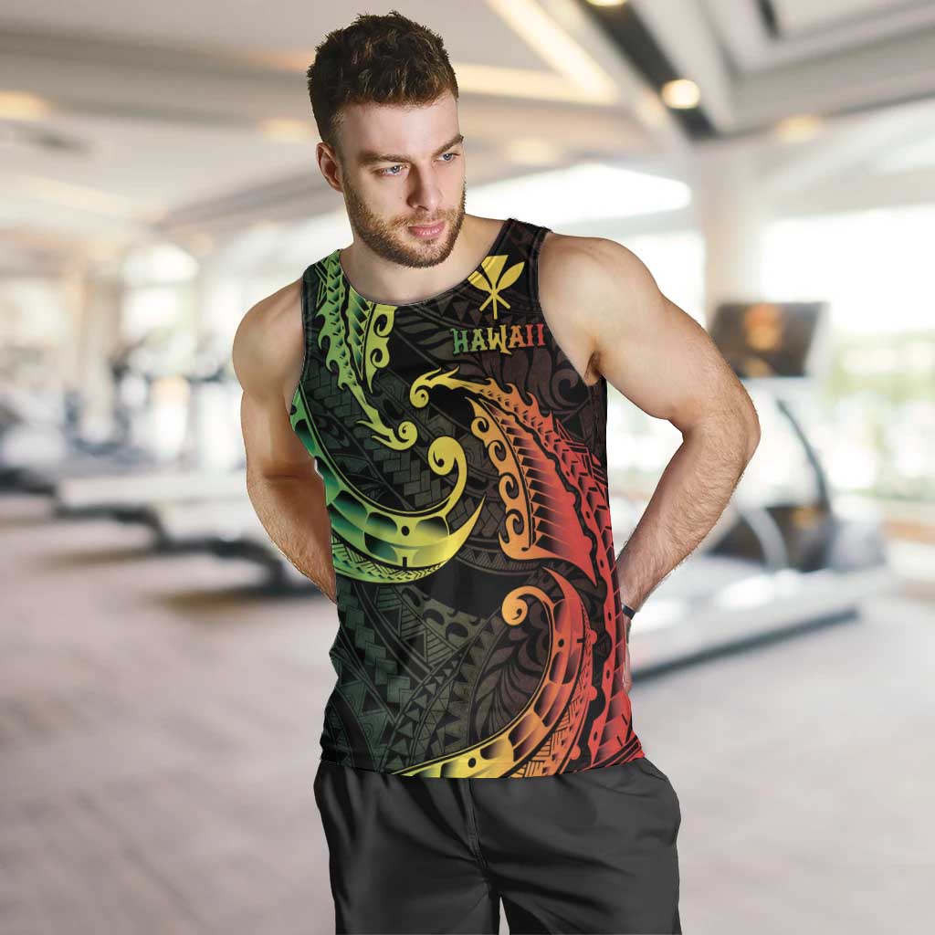 AAPI Heritage Month Men Tank Top Kanaka Maoli Polynesian Tribal Wave