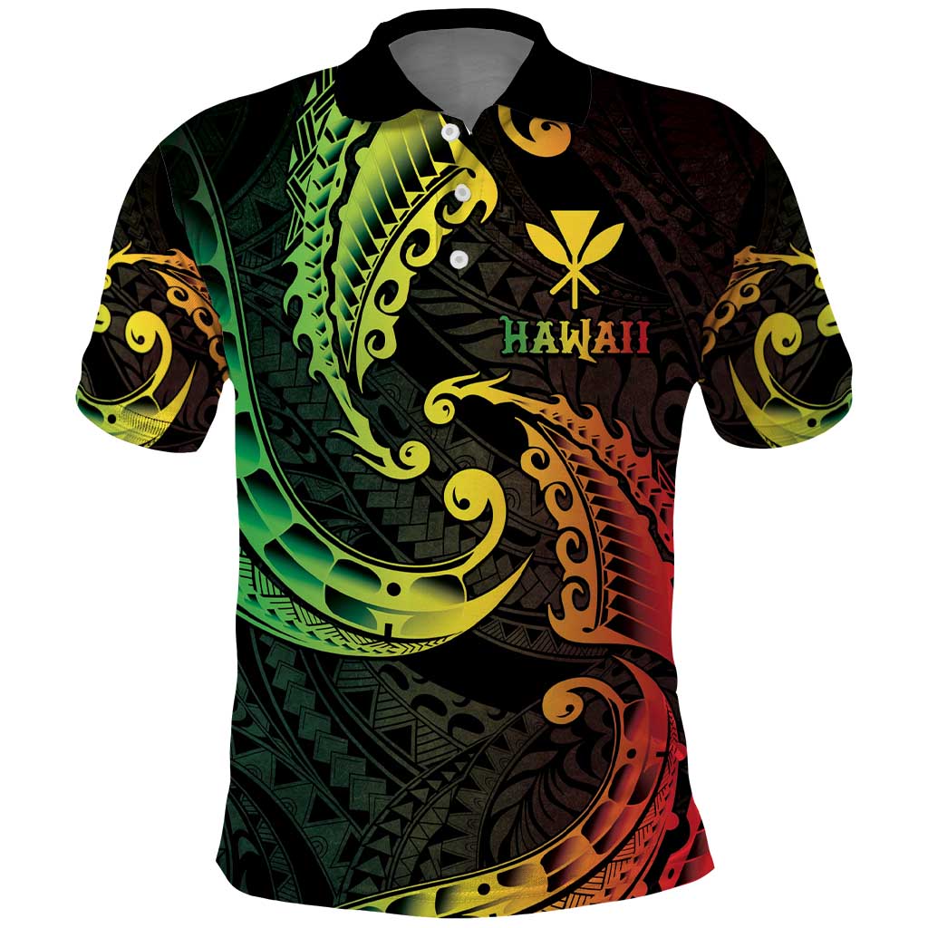 AAPI Heritage Month Polo Shirt Kanaka Maoli Polynesian Tribal Wave