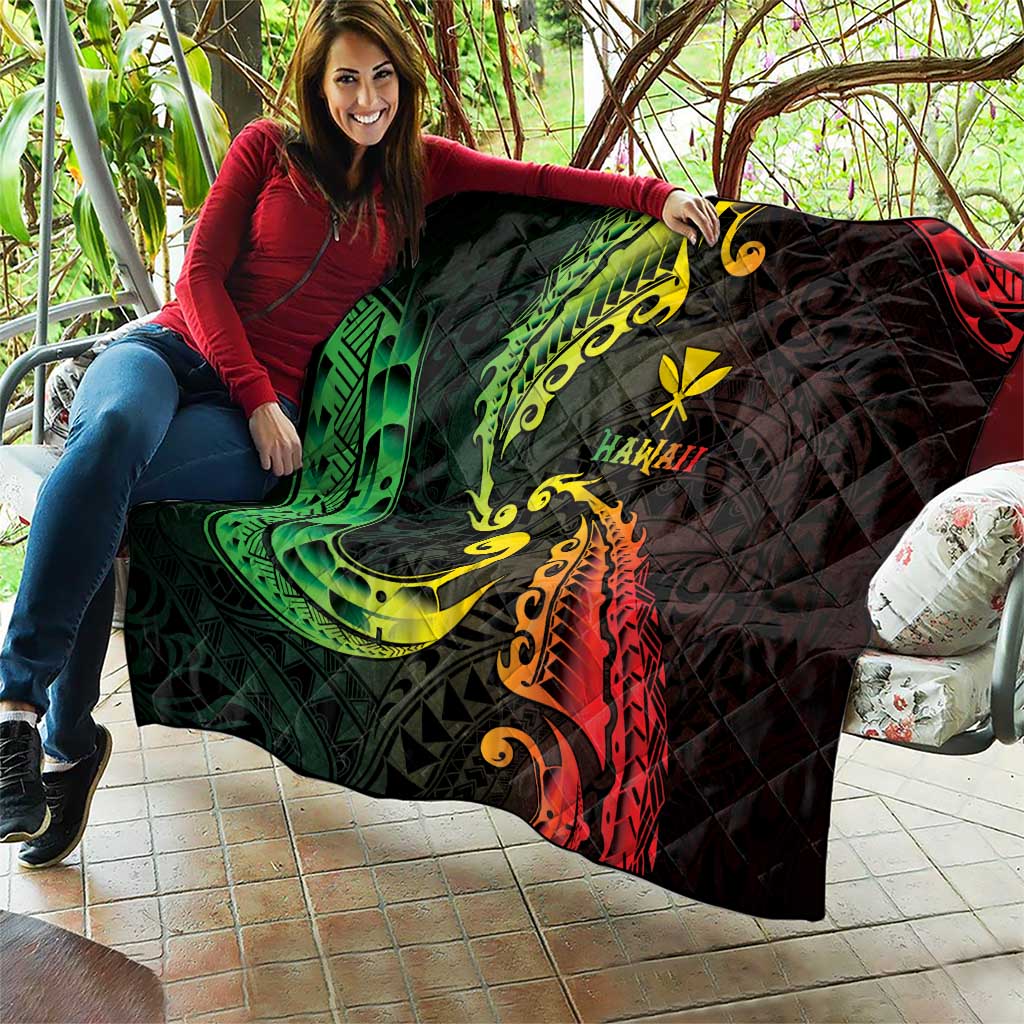AAPI Heritage Month Quilt Kanaka Maoli Polynesian Tribal Wave