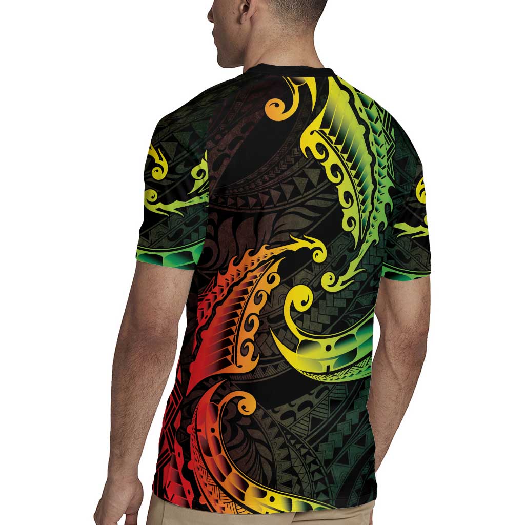 AAPI Heritage Month Rugby Jersey Kanaka Maoli Polynesian Tribal Wave