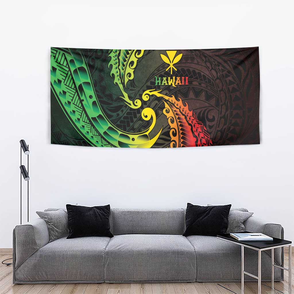 AAPI Heritage Month Tapestry Kanaka Maoli Polynesian Tribal Wave