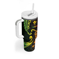 AAPI Heritage Month Tumbler With Handle Kanaka Maoli Polynesian Tribal Wave