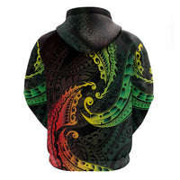 AAPI Heritage Month Zip Hoodie Kanaka Maoli Polynesian Tribal Wave