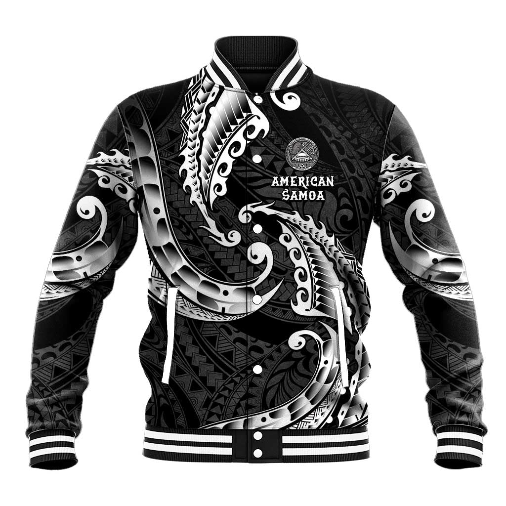 AAPI Heritage Month Baseball Jacket American Samoa Polynesian Tribal Wave