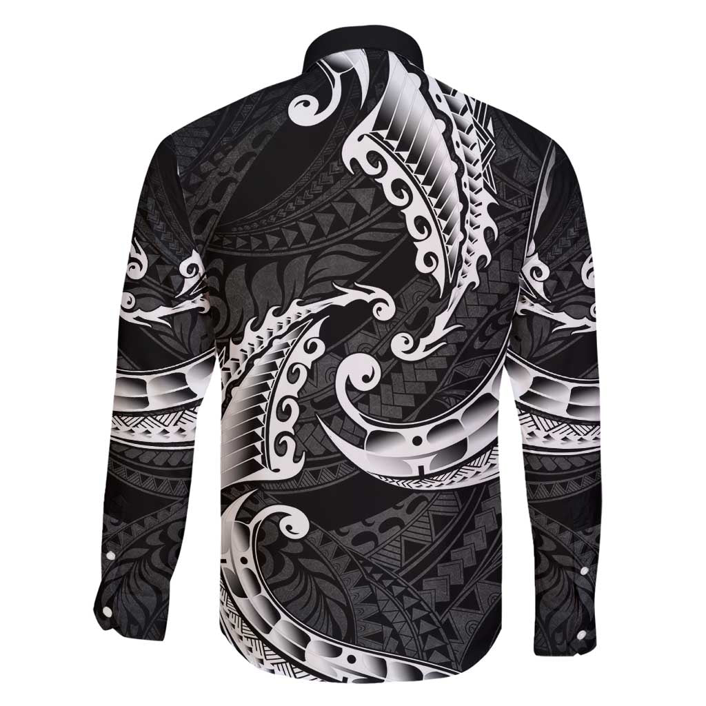 AAPI Heritage Month Family Matching Off Shoulder Short Dress and Hawaiian Shirt American Samoa Polynesian Tribal Wave