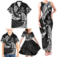 AAPI Heritage Month Family Matching Tank Maxi Dress and Hawaiian Shirt American Samoa Polynesian Tribal Wave