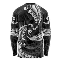 AAPI Heritage Month Long Sleeve Shirt American Samoa Polynesian Tribal Wave