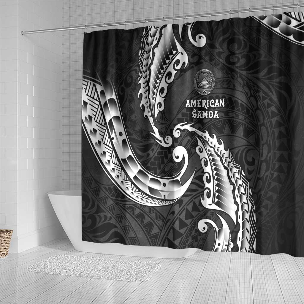 AAPI Heritage Month Shower Curtain American Samoa Polynesian Tribal Wave