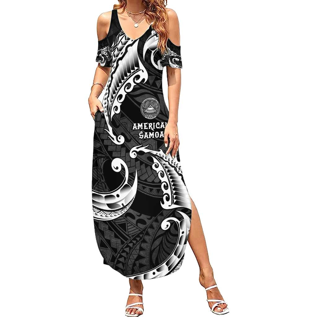 AAPI Heritage Month Summer Maxi Dress American Samoa Polynesian Tribal Wave