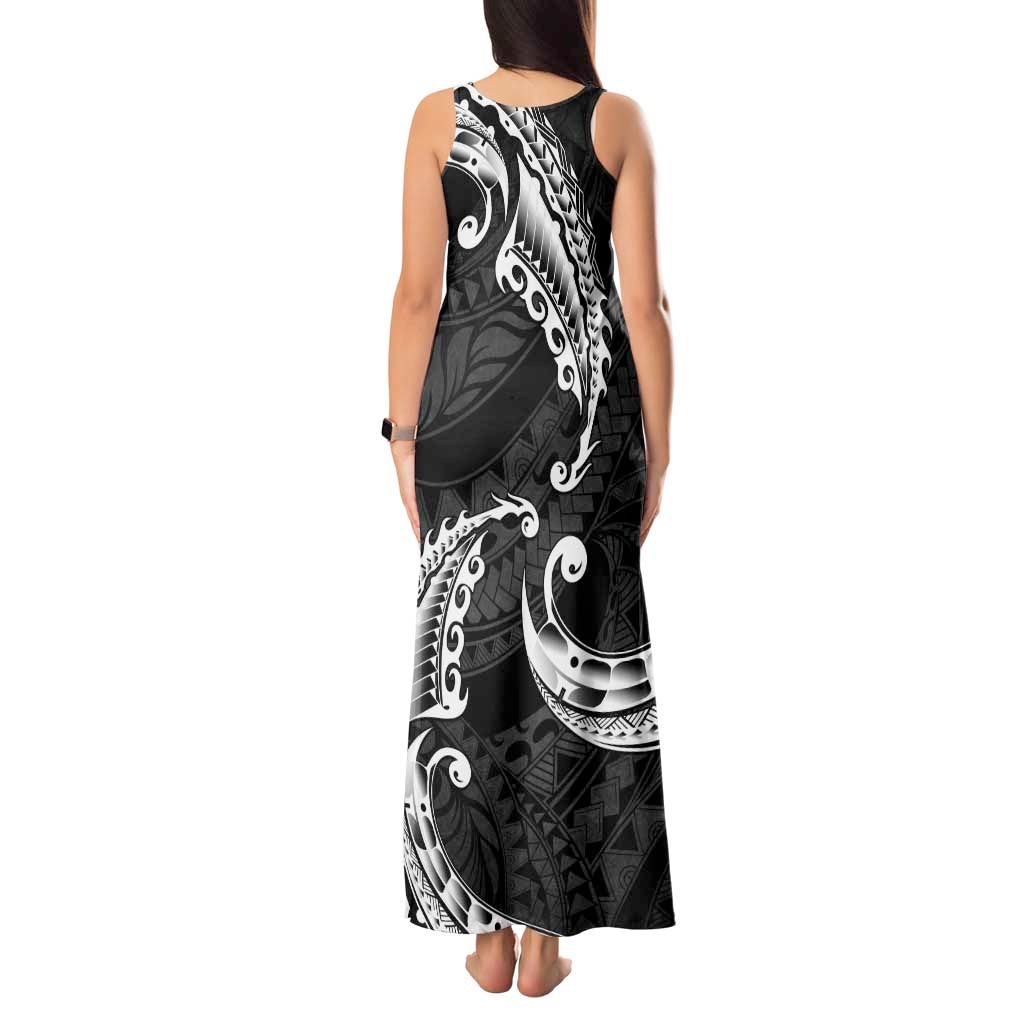 AAPI Heritage Month Tank Maxi Dress American Samoa Polynesian Tribal Wave