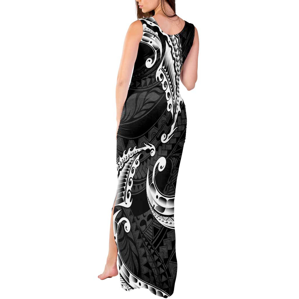 AAPI Heritage Month Tank Maxi Dress American Samoa Polynesian Tribal Wave
