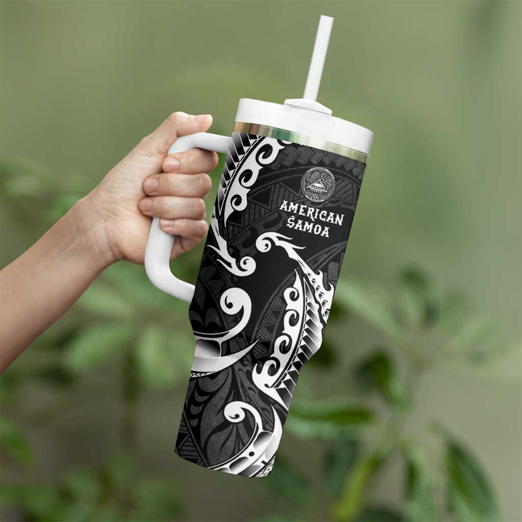 AAPI Heritage Month Tumbler With Handle American Samoa Polynesian Tribal Wave