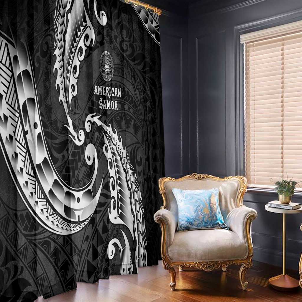 AAPI Heritage Month Window Curtain American Samoa Polynesian Tribal Wave