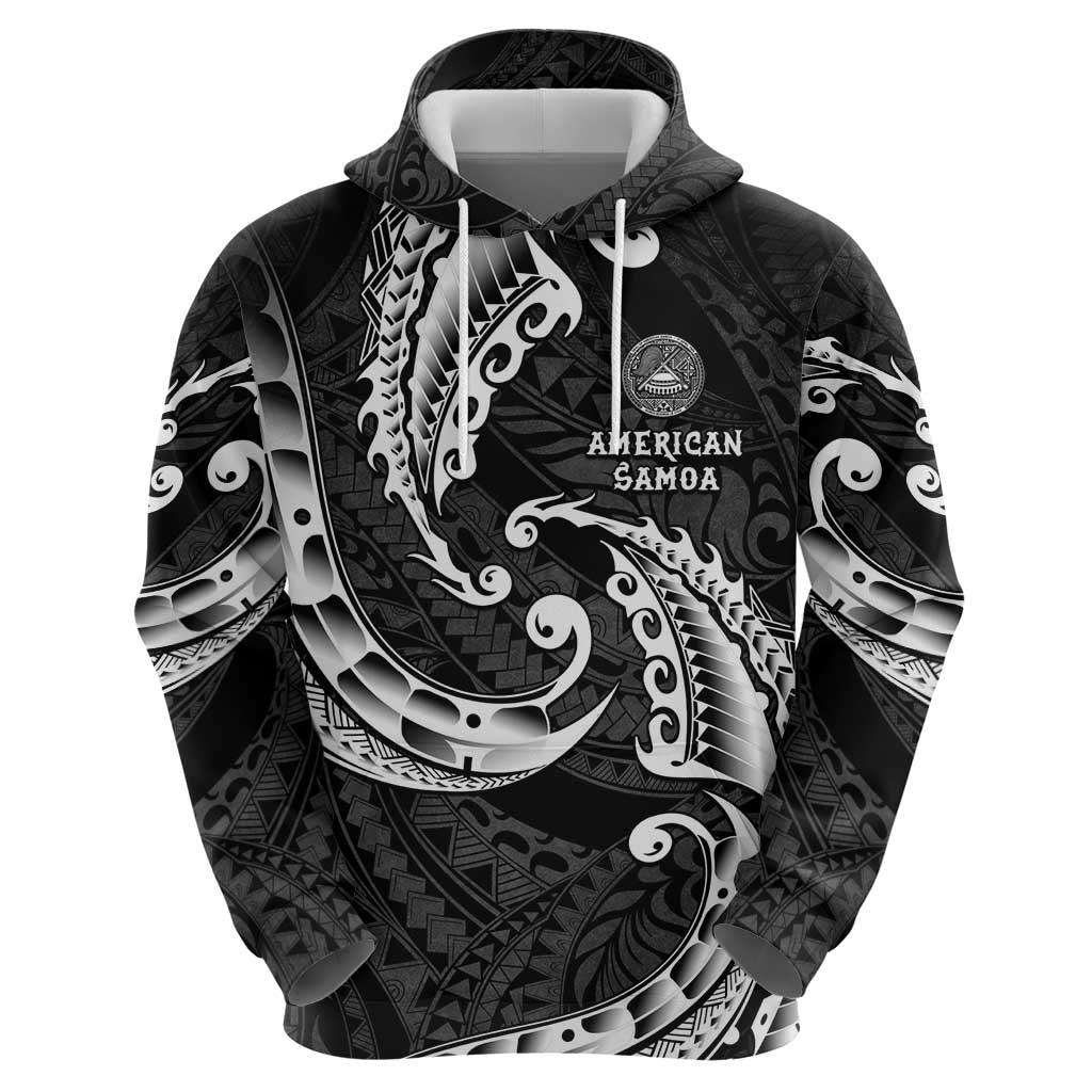 AAPI Heritage Month Zip Hoodie American Samoa Polynesian Tribal Wave